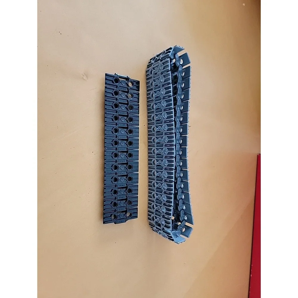LEGO Technic Two Pin Holes Parts Tank Track Grey/Black Lot Of (46) Pieces #57518